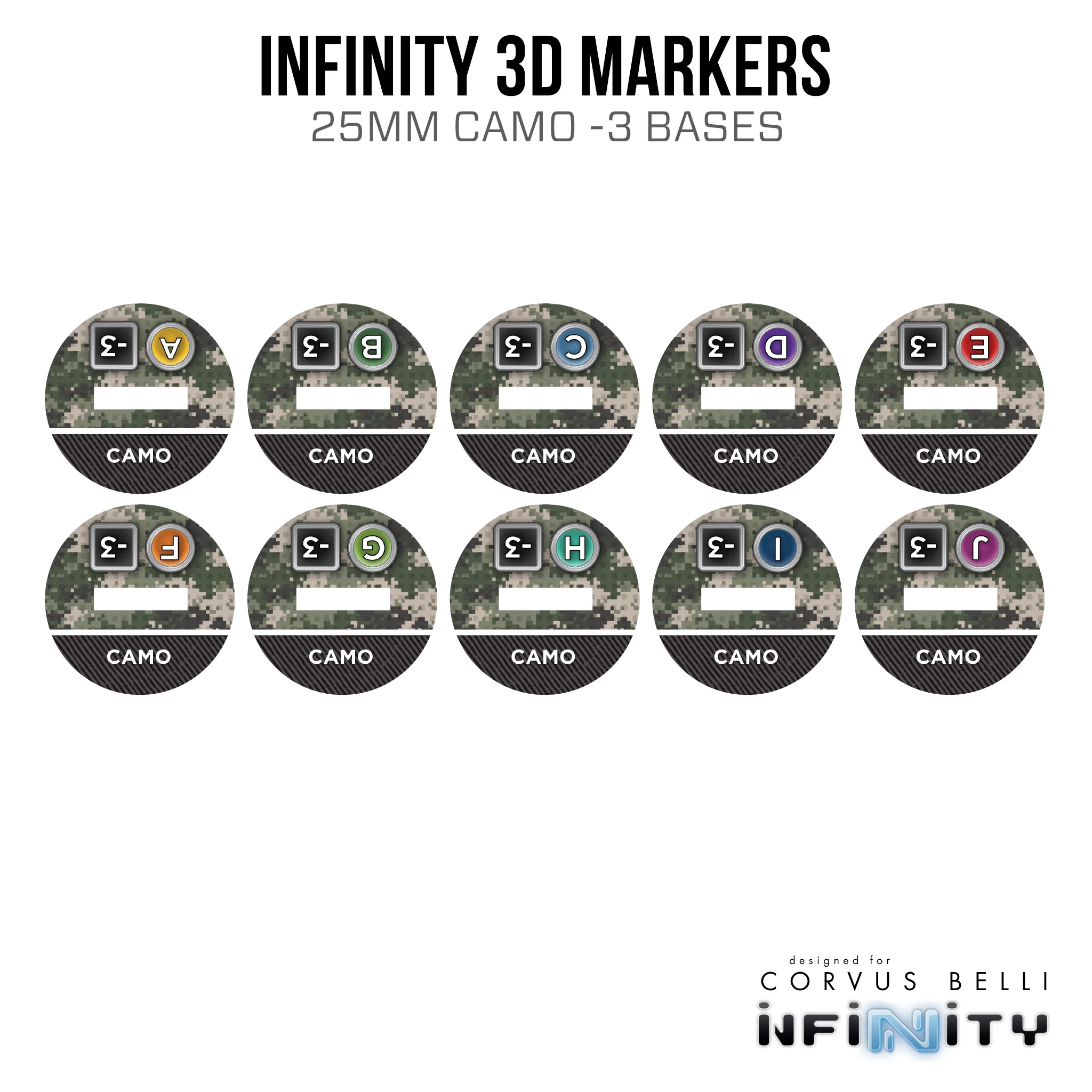 Infinity 3D Markers: Daylami (25mm Camo) - Image 2